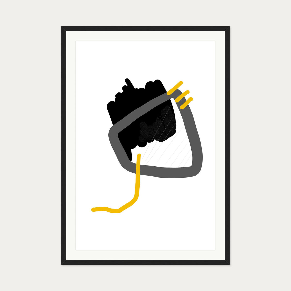 Contemporary 2 Art Print — 70 x 100 cm — Black Frame