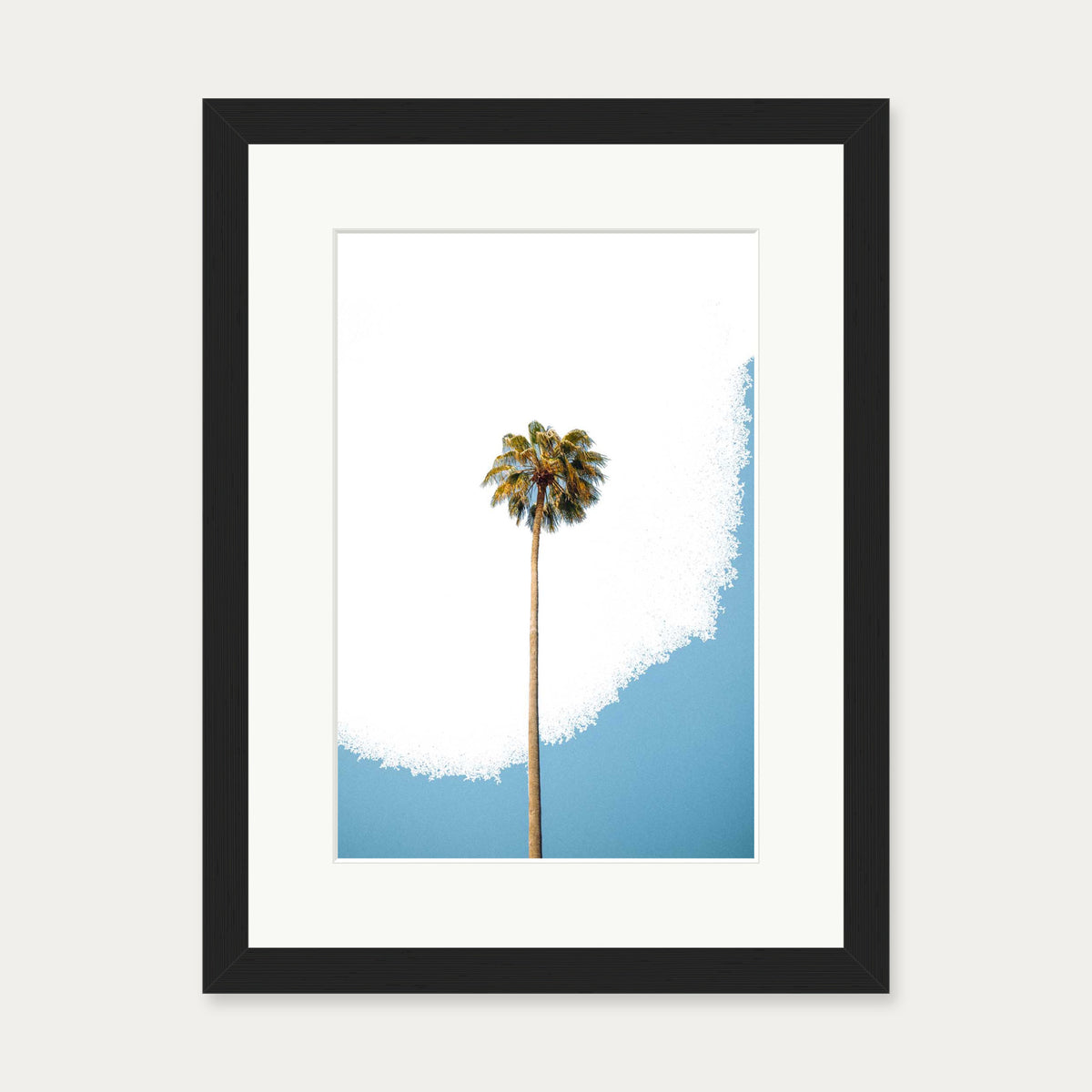 Contemporary Palm Tree Art Print — 30 x 40 cm — Black Frame