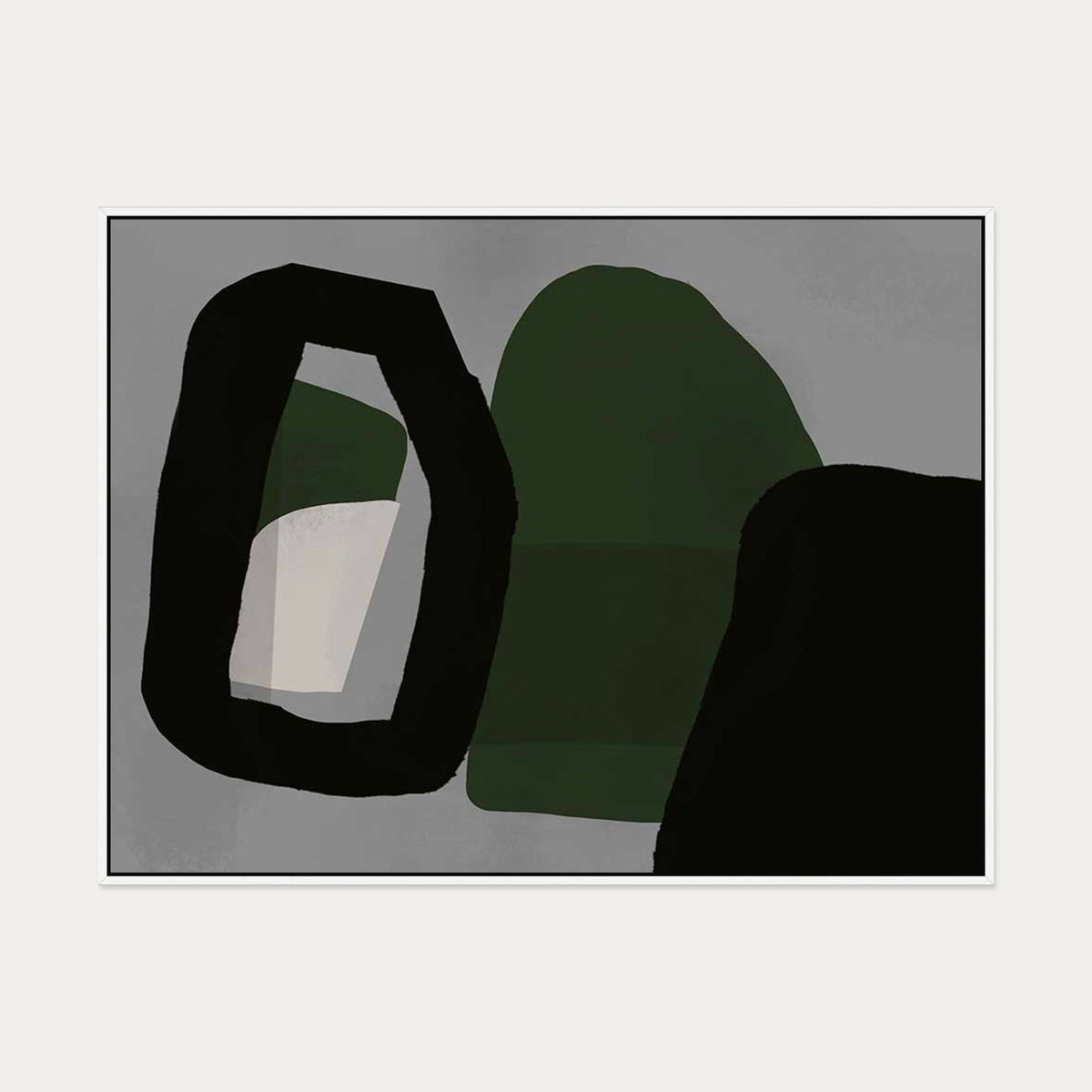 Contemporary Study I Canvas Art — 90 x 120 cm — White Frame