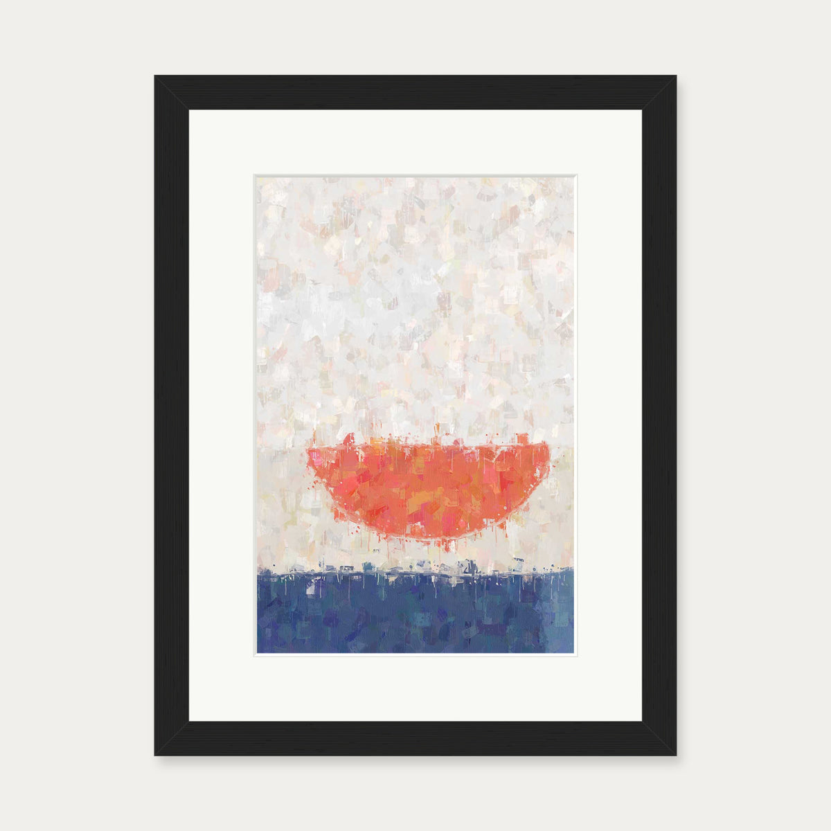 Contemporary Sunrise Art Print — 30 x 40 cm — Black Frame