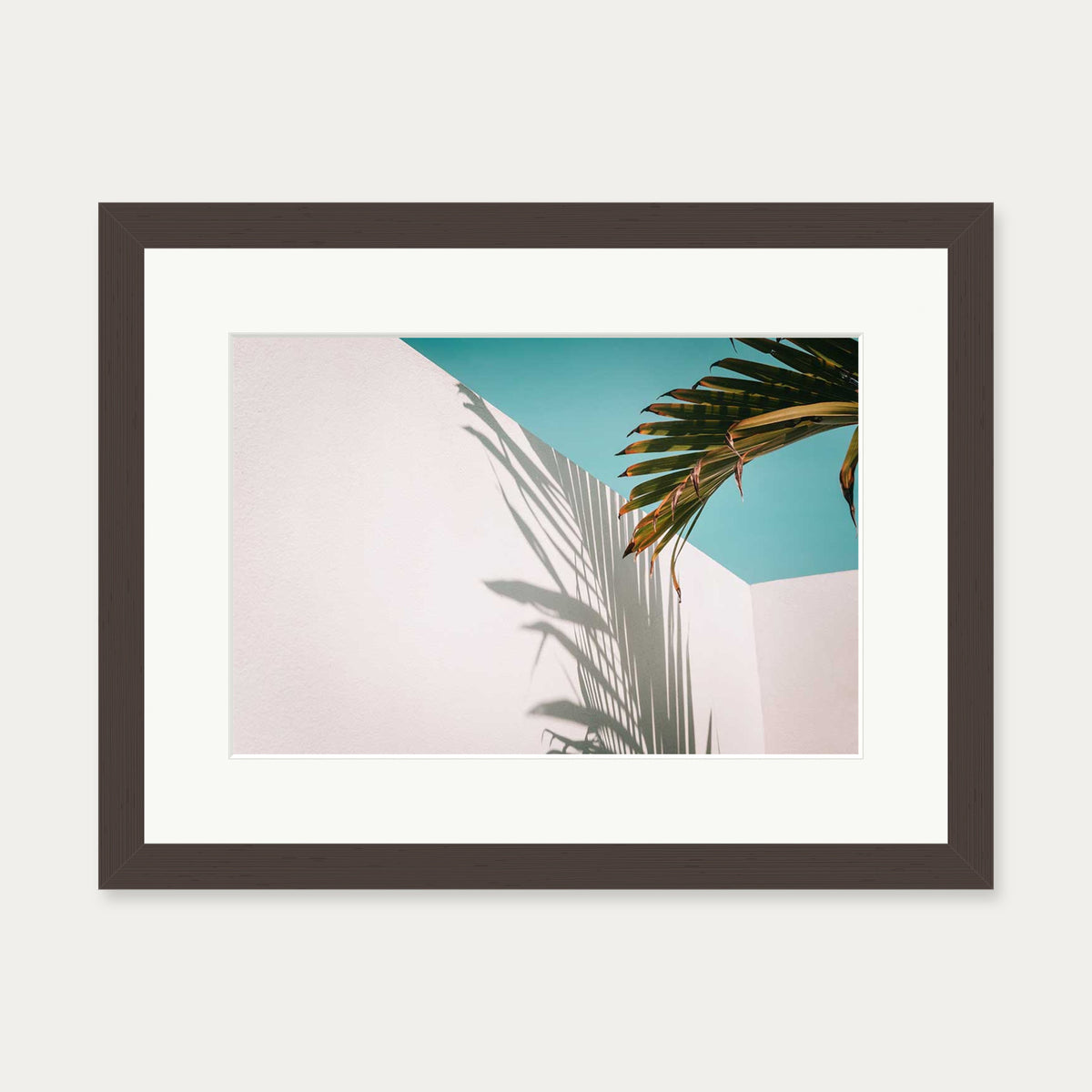 Contemporary View Wall Art Print — 30 x 40 cm — Brown Frame
