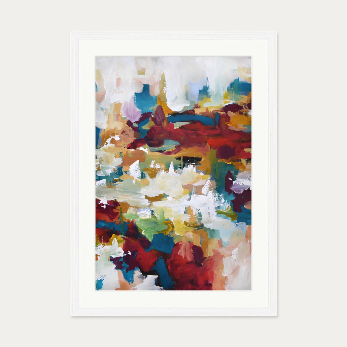 Abstract 412 Art Print — 50 x 70 cm — White Frame
