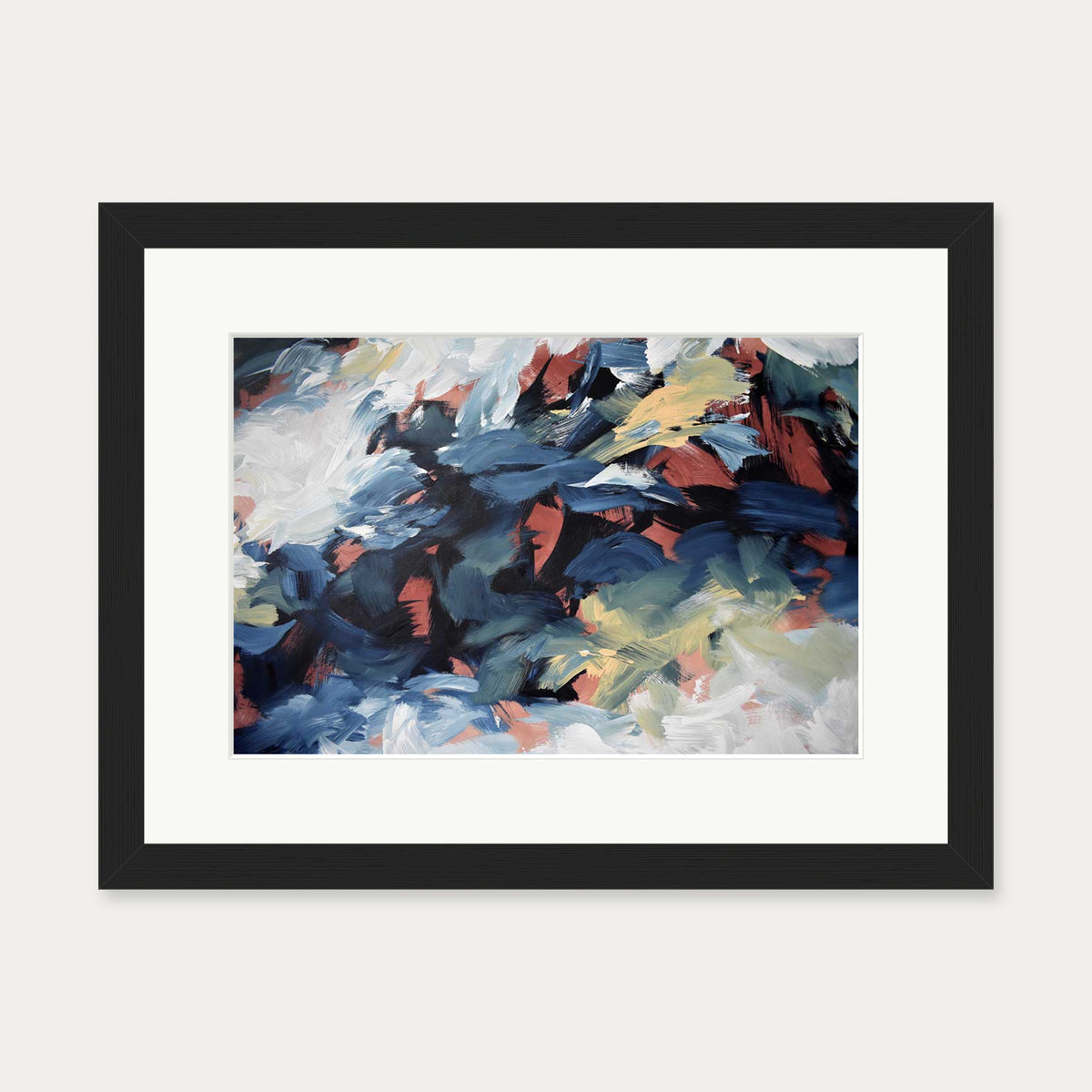 Abstract 464 Art Print — 30 x 40 cm — Black Frame