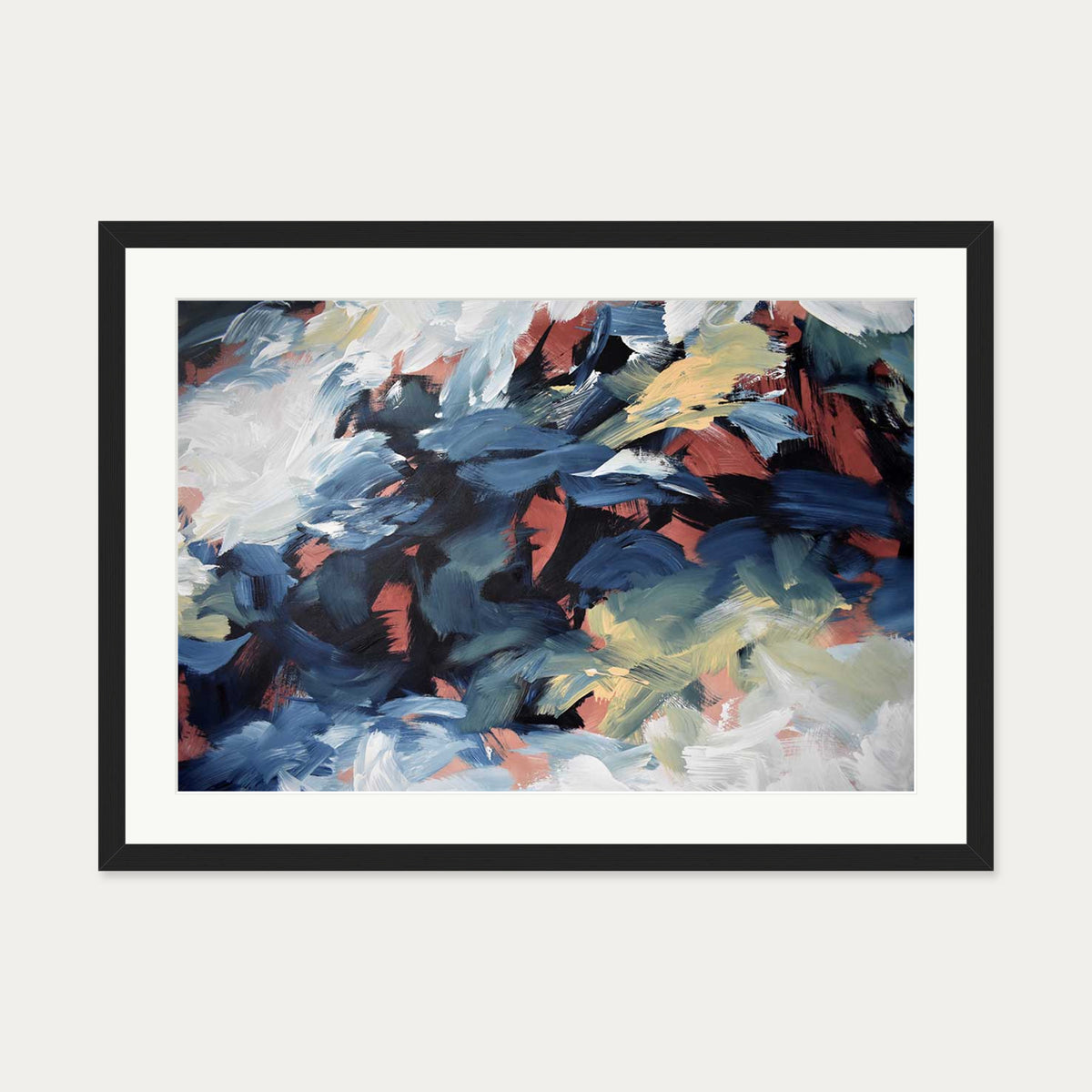 Abstract 464 Art Print — 50 x 70 cm — Black Frame
