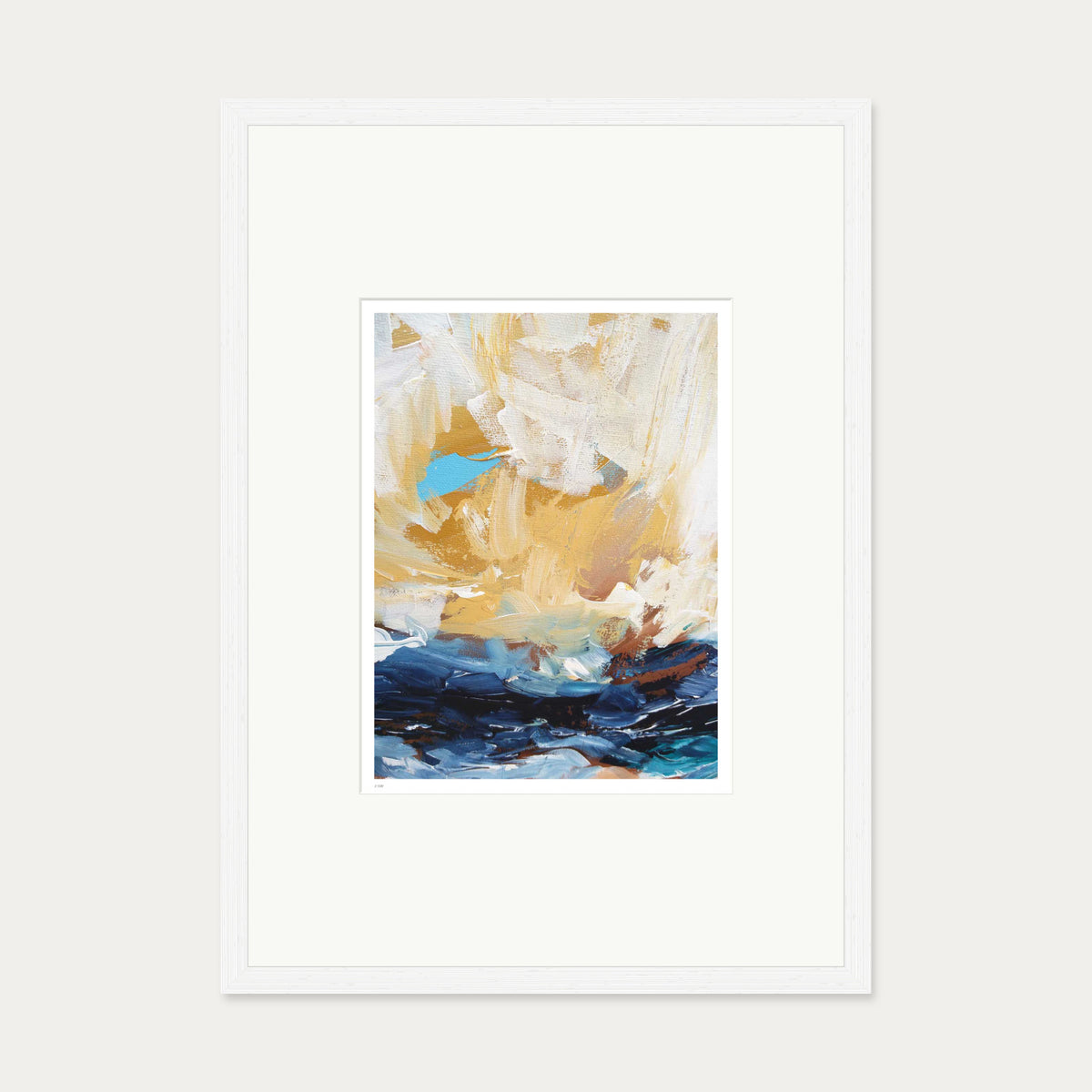 Colour Block 30 Limited Edition Print — 50 x 70 cm — White Frame