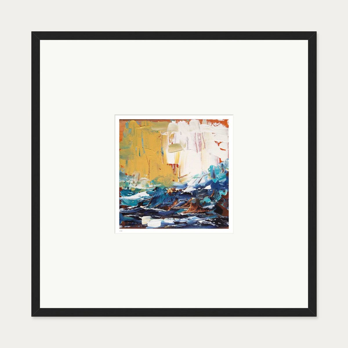 Colour Block 39 Limited Edition Print — 70 x 70 cm — Black Frame