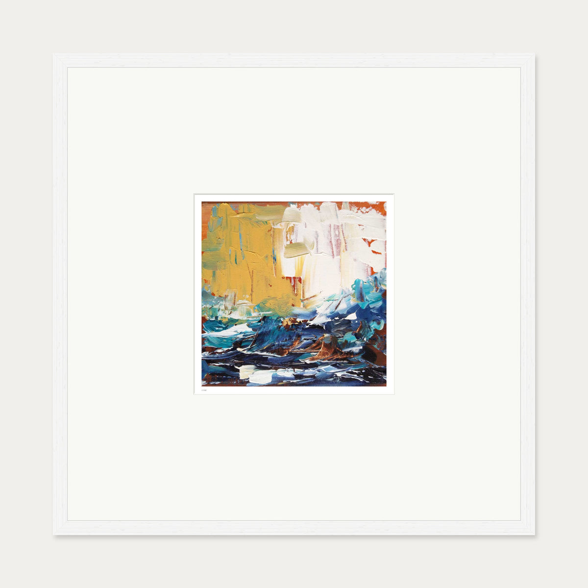 Colour Block 39 Limited Edition Print — 70 x 70 cm — White Frame