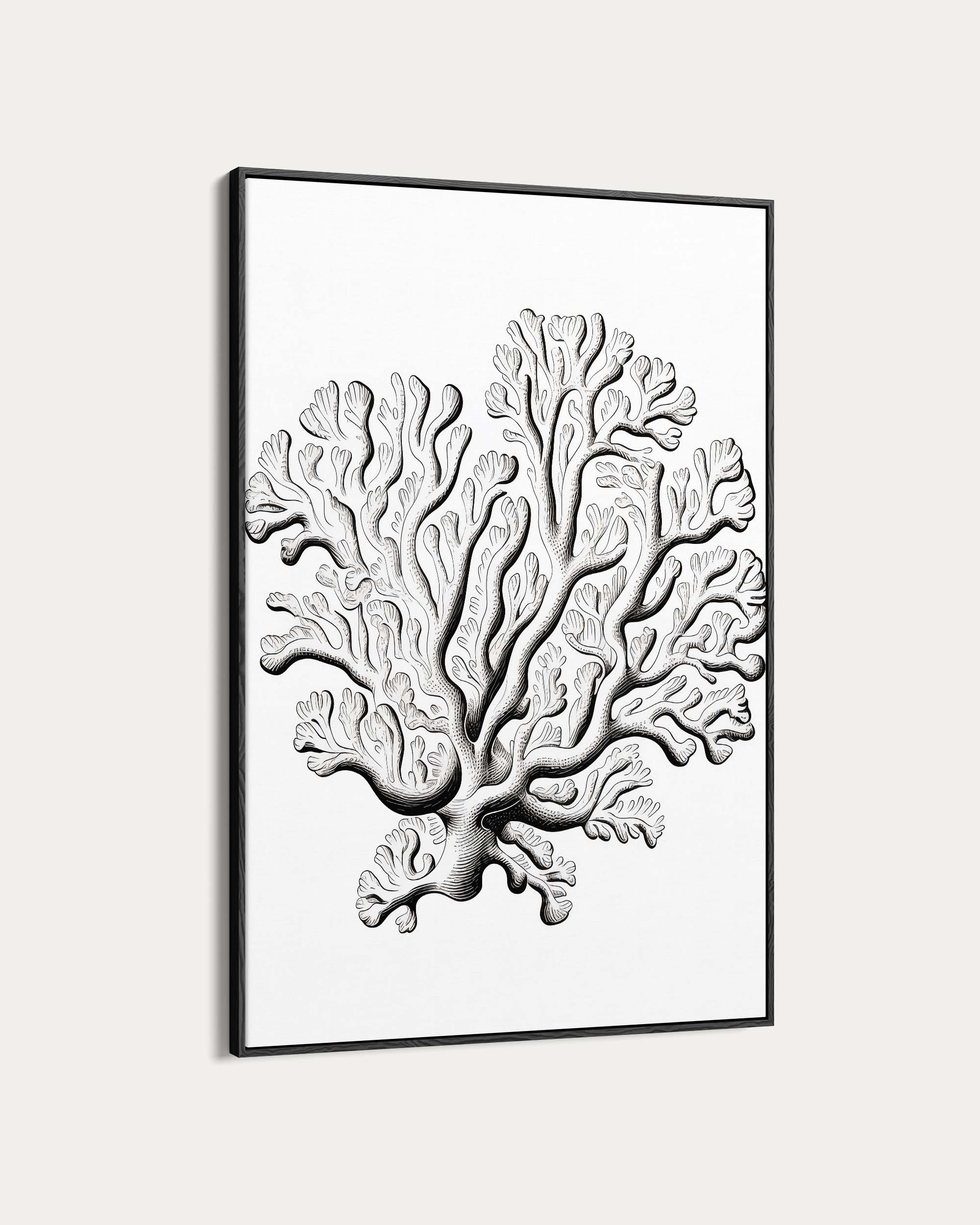 Monochrome Coral Art Print