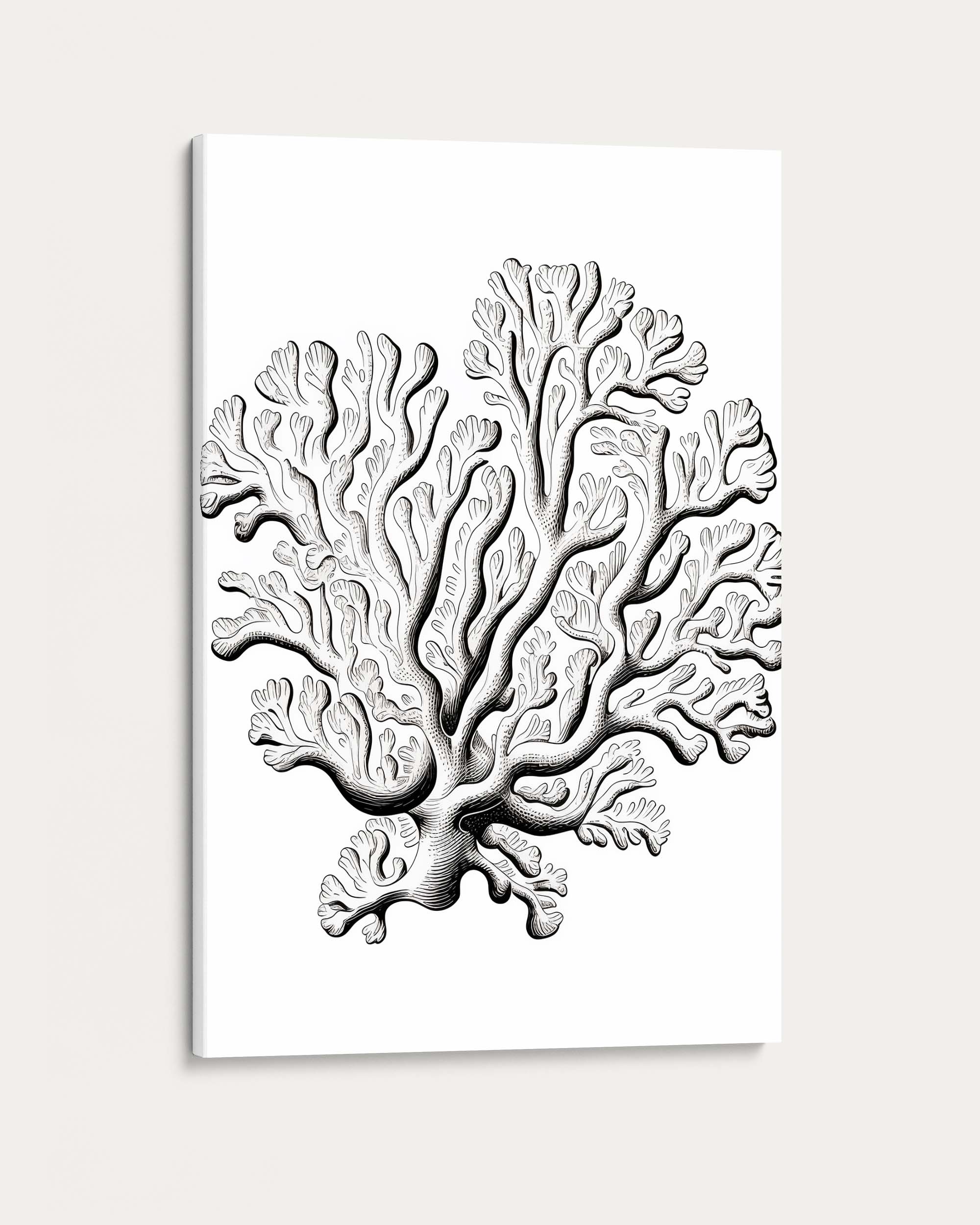Monochrome Coral Art Print