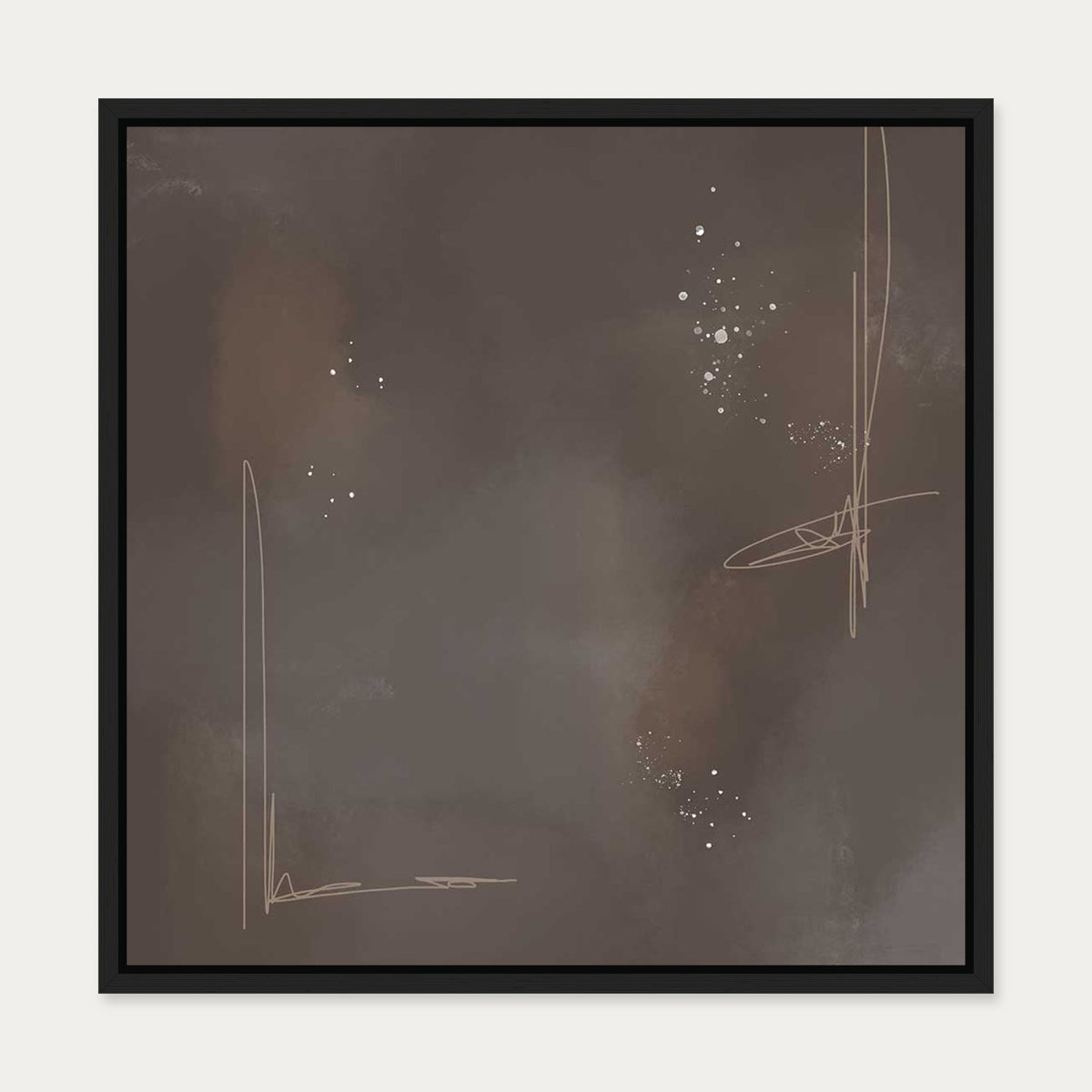 Cream On Top Canvas Art — 50 x 50 cm — Black Frame