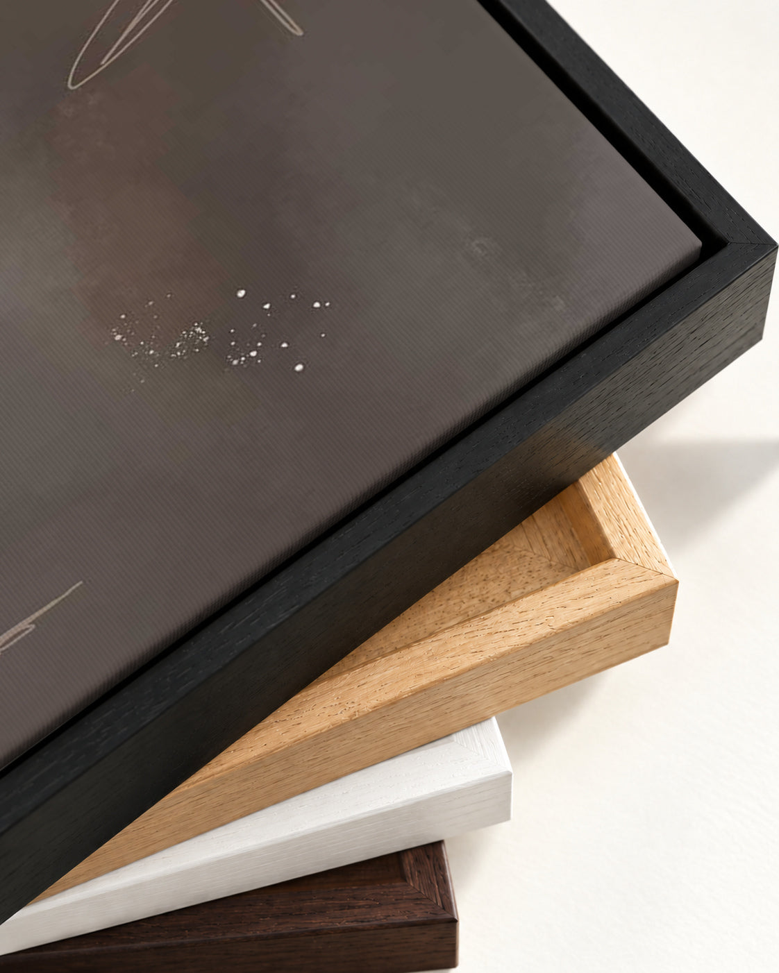 Cream On Top Canvas Art — framed canvas corner and wrapped canvas detail