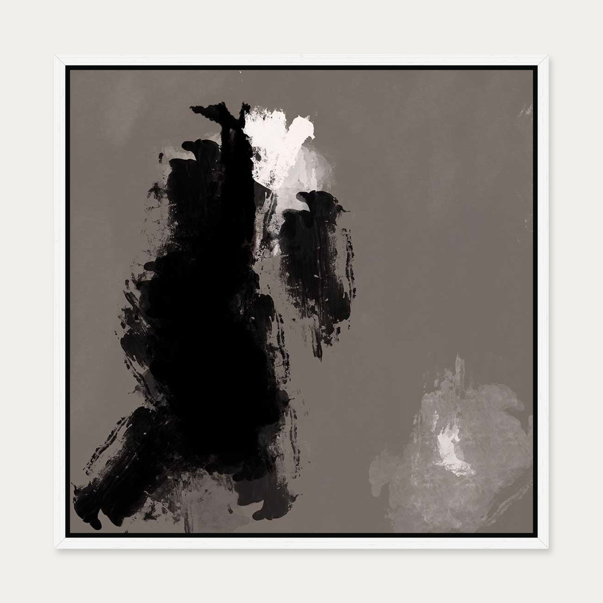 Dark Hues Canvas Art — 50 x 50 cm — White Frame