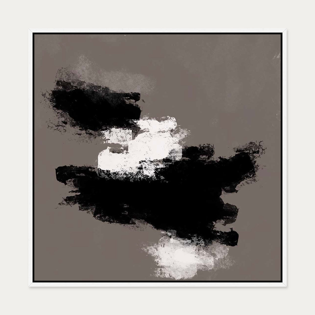 Dark Hues IV Canvas Art — 70 x 70 cm — White Frame