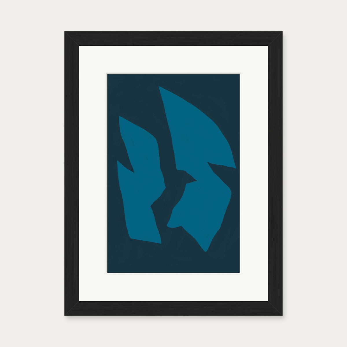 Deep Navy Art Print — 30 x 40 cm — Black Frame