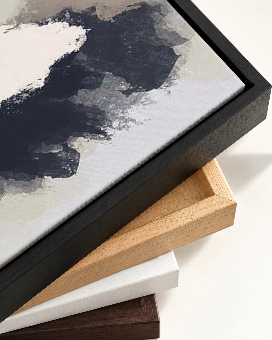 Desert Rain Canvas Art — framed canvas corner and wrapped canvas detail