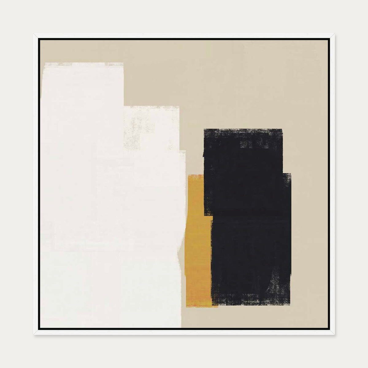 Dimensional Abstract II Canvas Art Print — 70 x 70 cm — White Frame