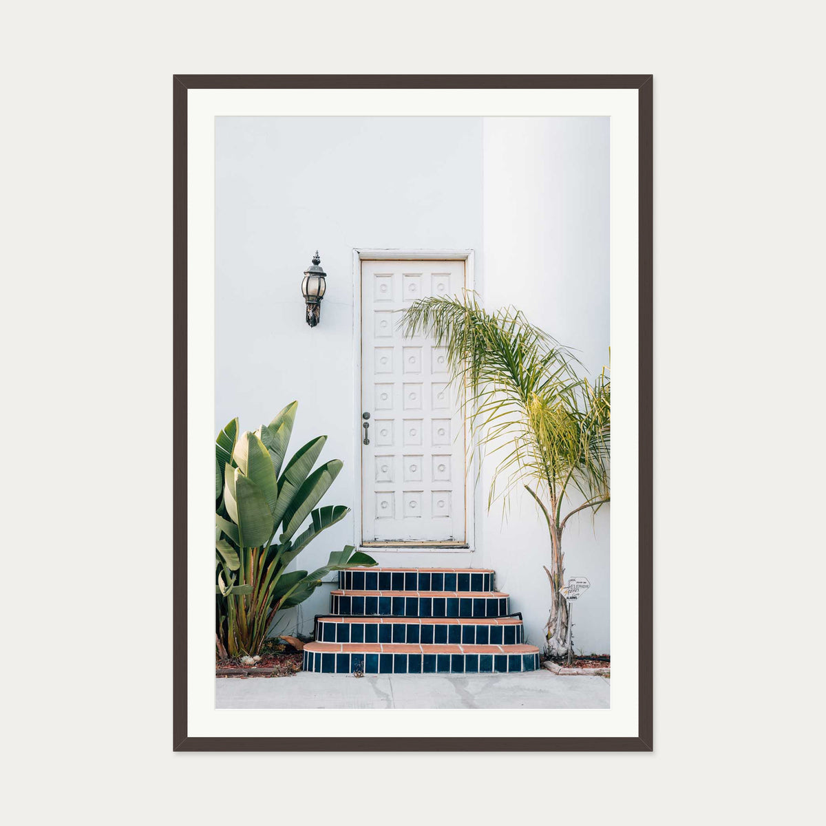 Door Tales II Art Print — 70 x 100 cm — Brown Frame