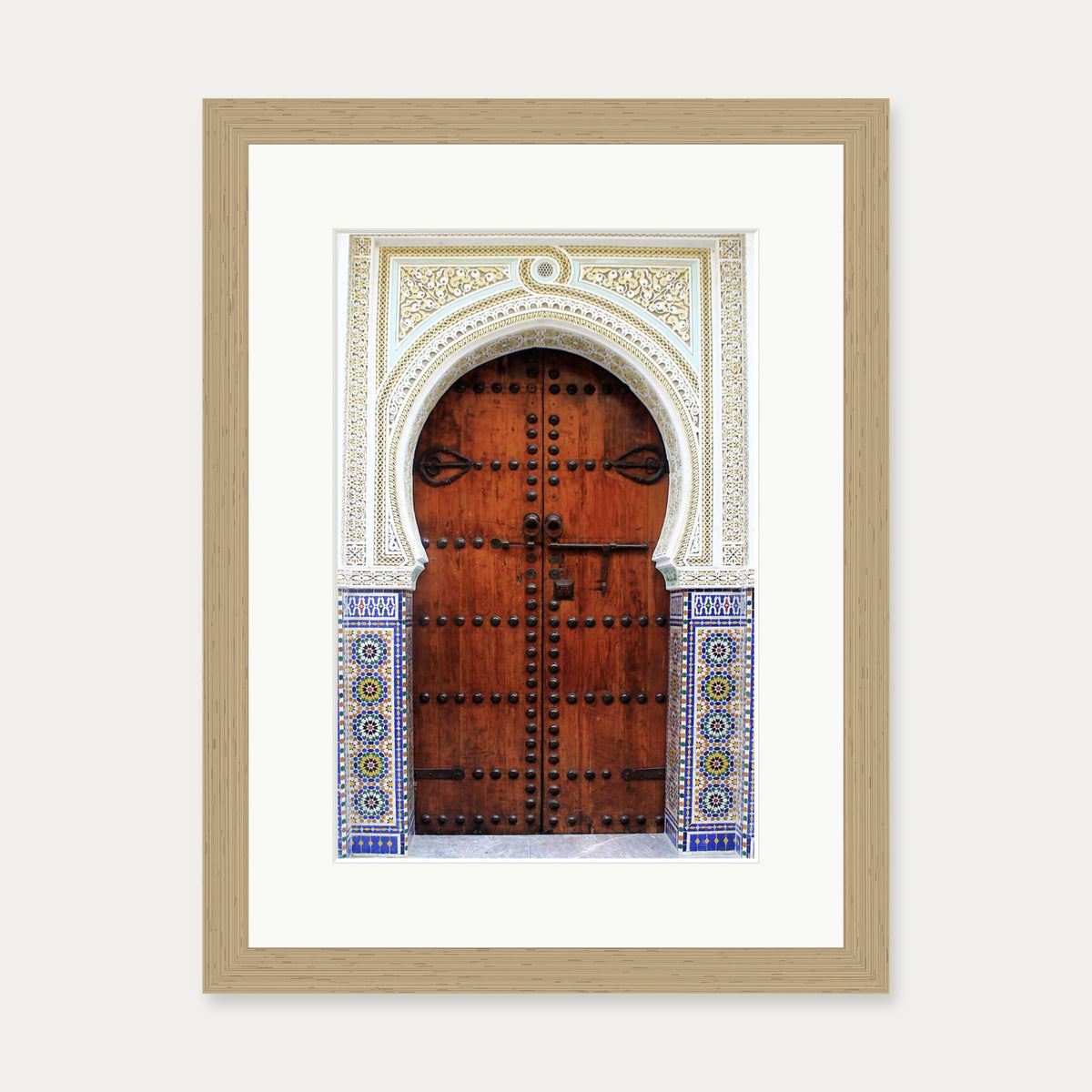 Door To Marrakech Poster — 30 x 40 cm — Oak Frame
