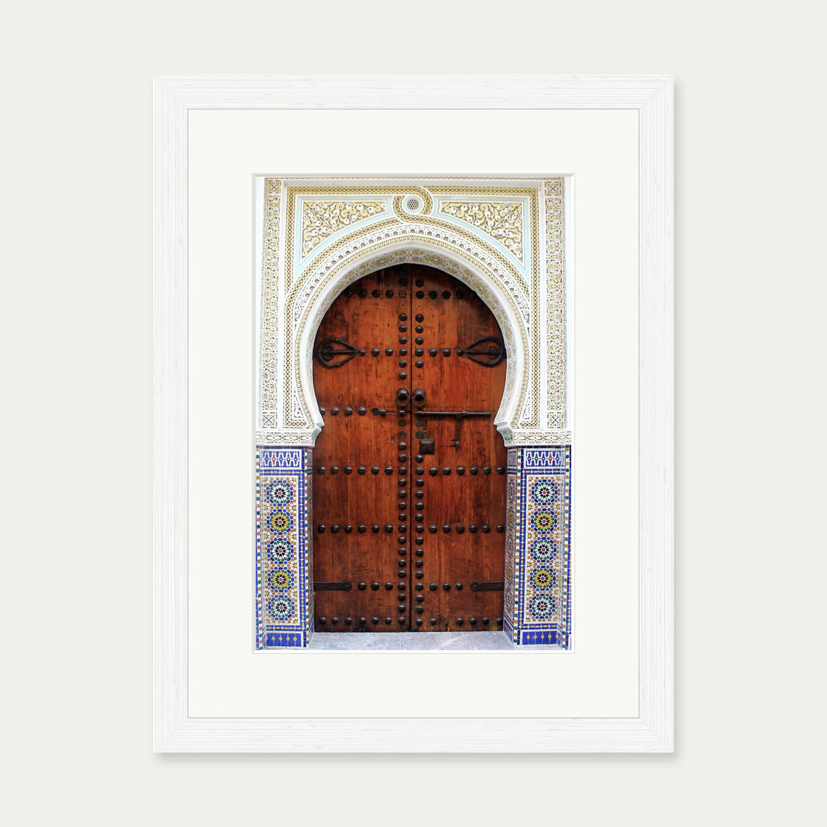 Door To Marrakech Poster — 30 x 40 cm — White Frame