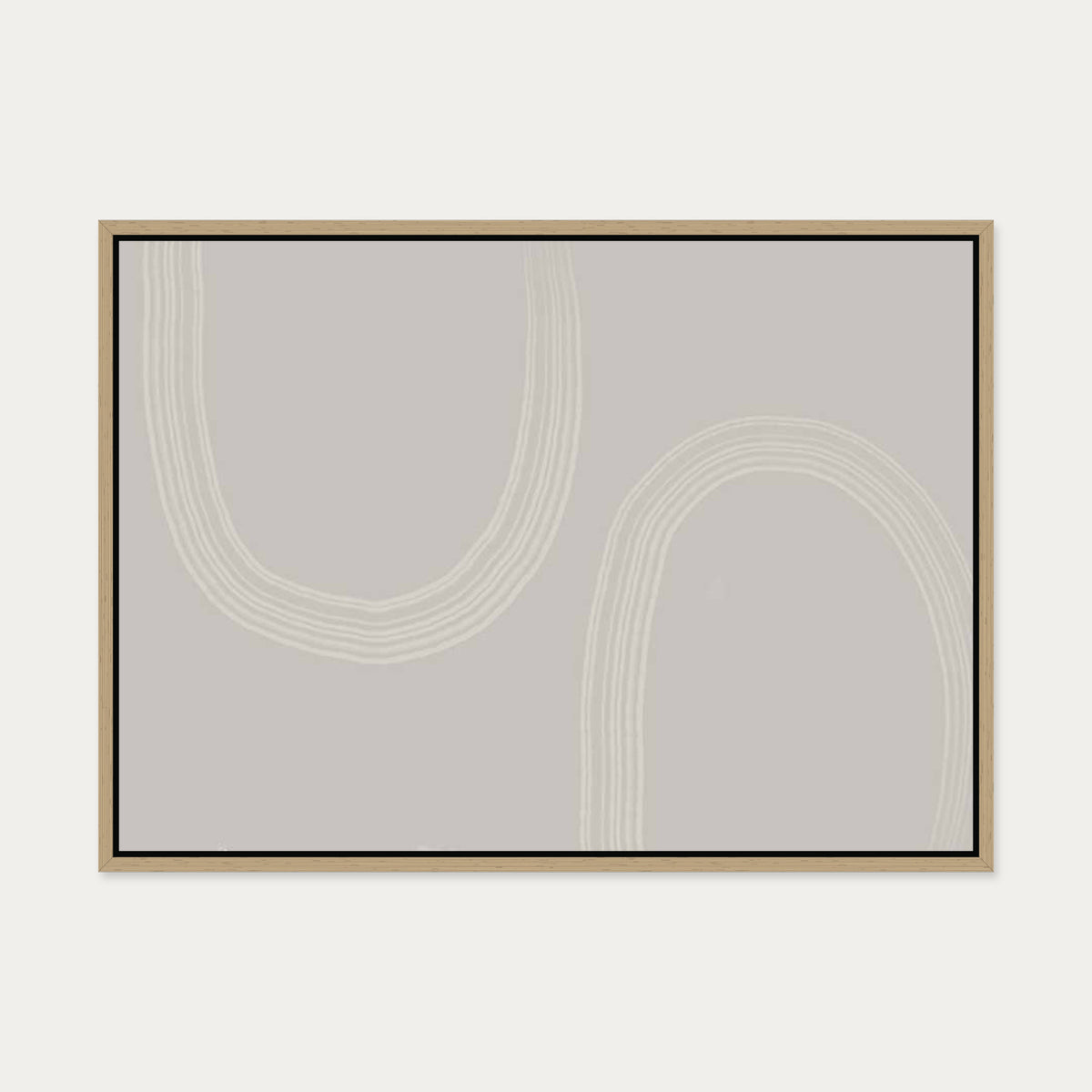 Draw The Line Canvas Art — 50 x 70 cm — Oak Frame