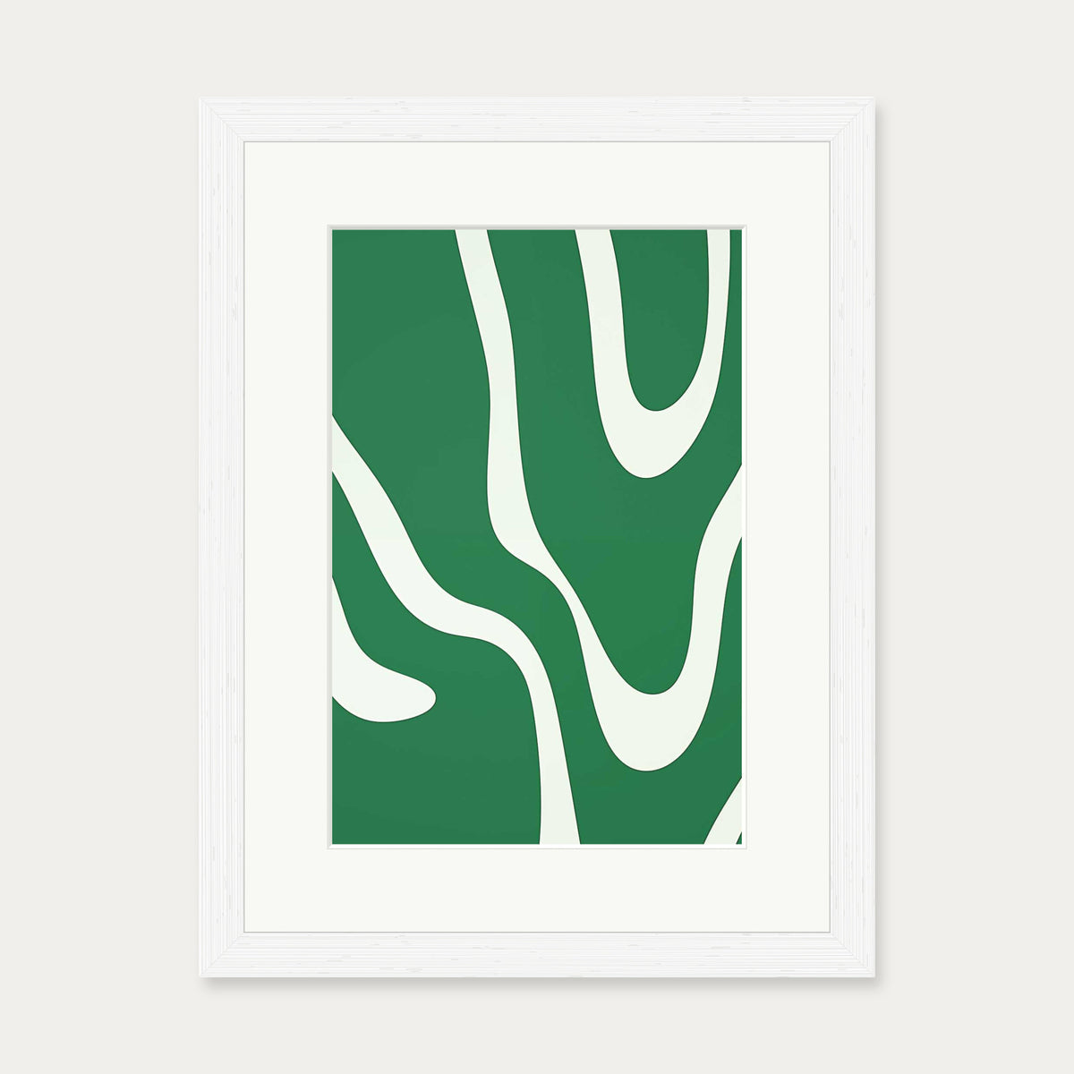 Dreamy Green Art Print — 30 x 40 cm — White Frame