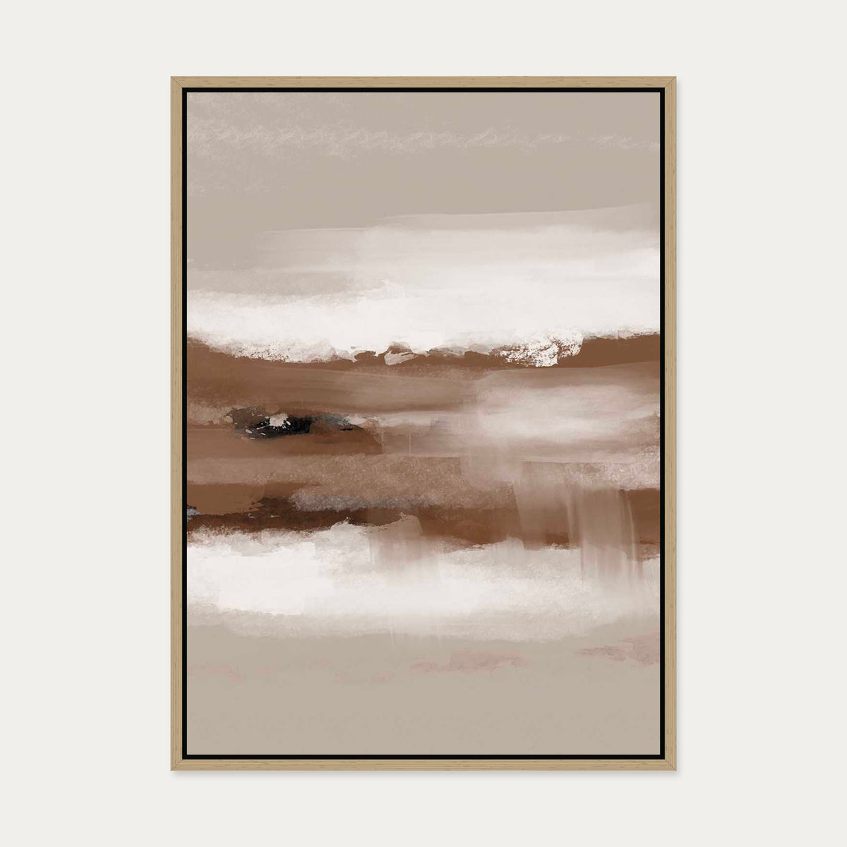 Dusk II Canvas Art — 50 x 70 cm — Oak Frame