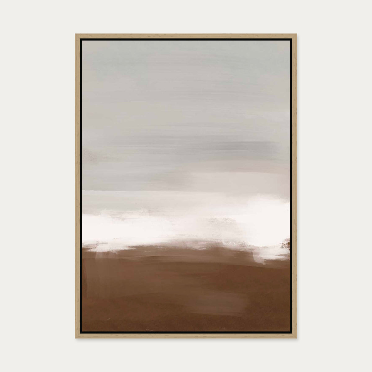 Dusk III Canvas Art — 50 x 70 cm — Oak Frame
