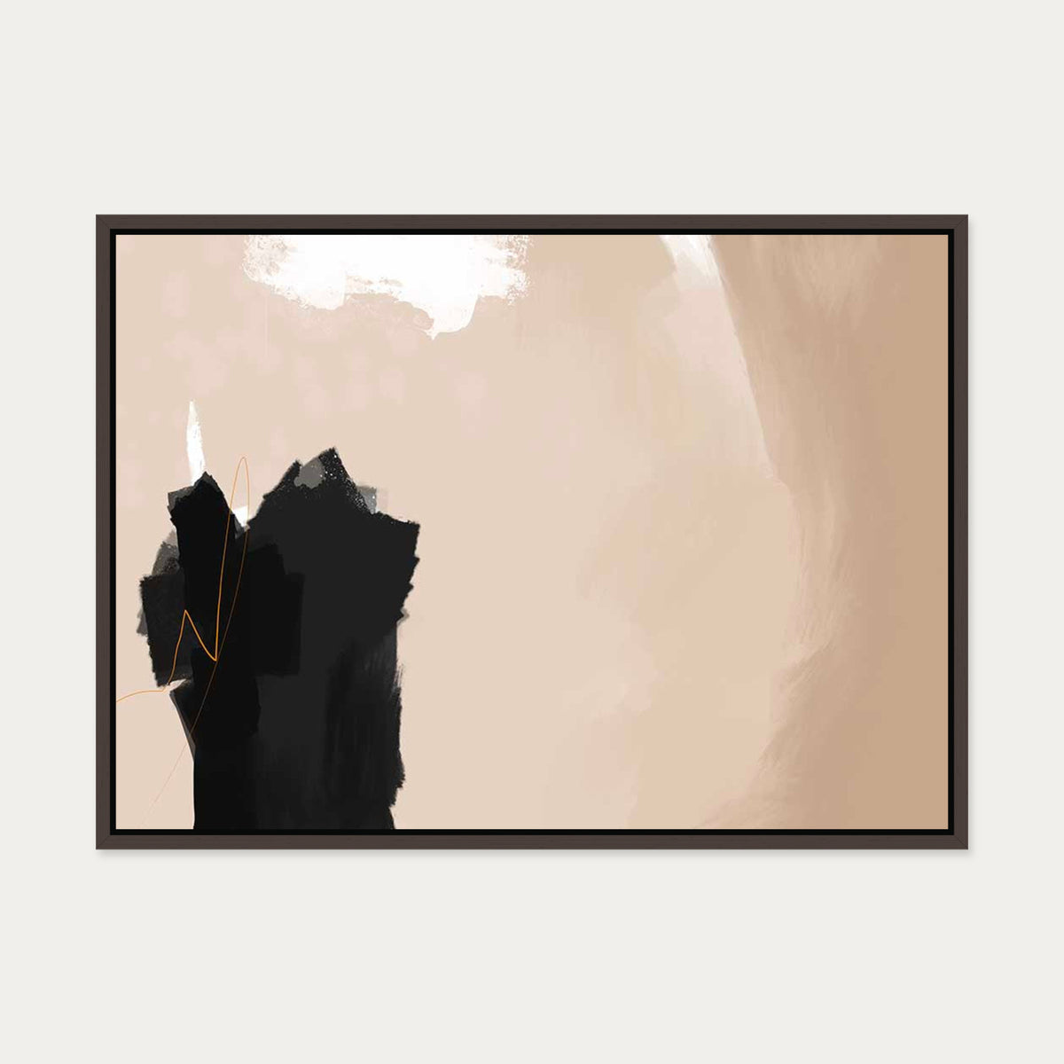 Dusty Pink Illusions Canvas Art — 50 x 70 cm — Brown Frame