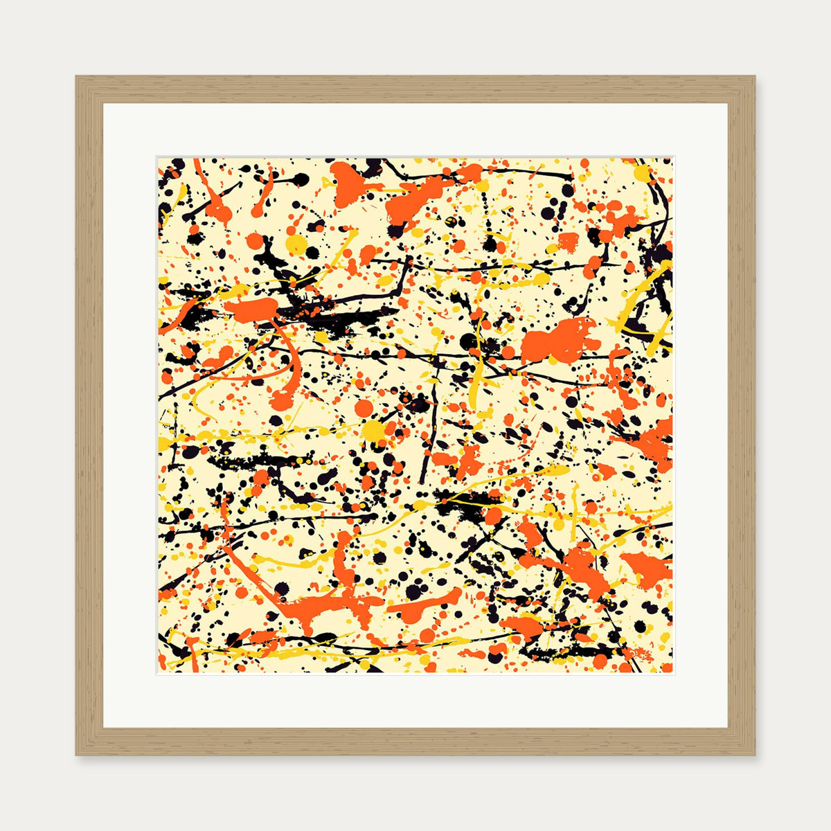 Emotions Framed Art Print — 50 x 50 cm — Oak Frame