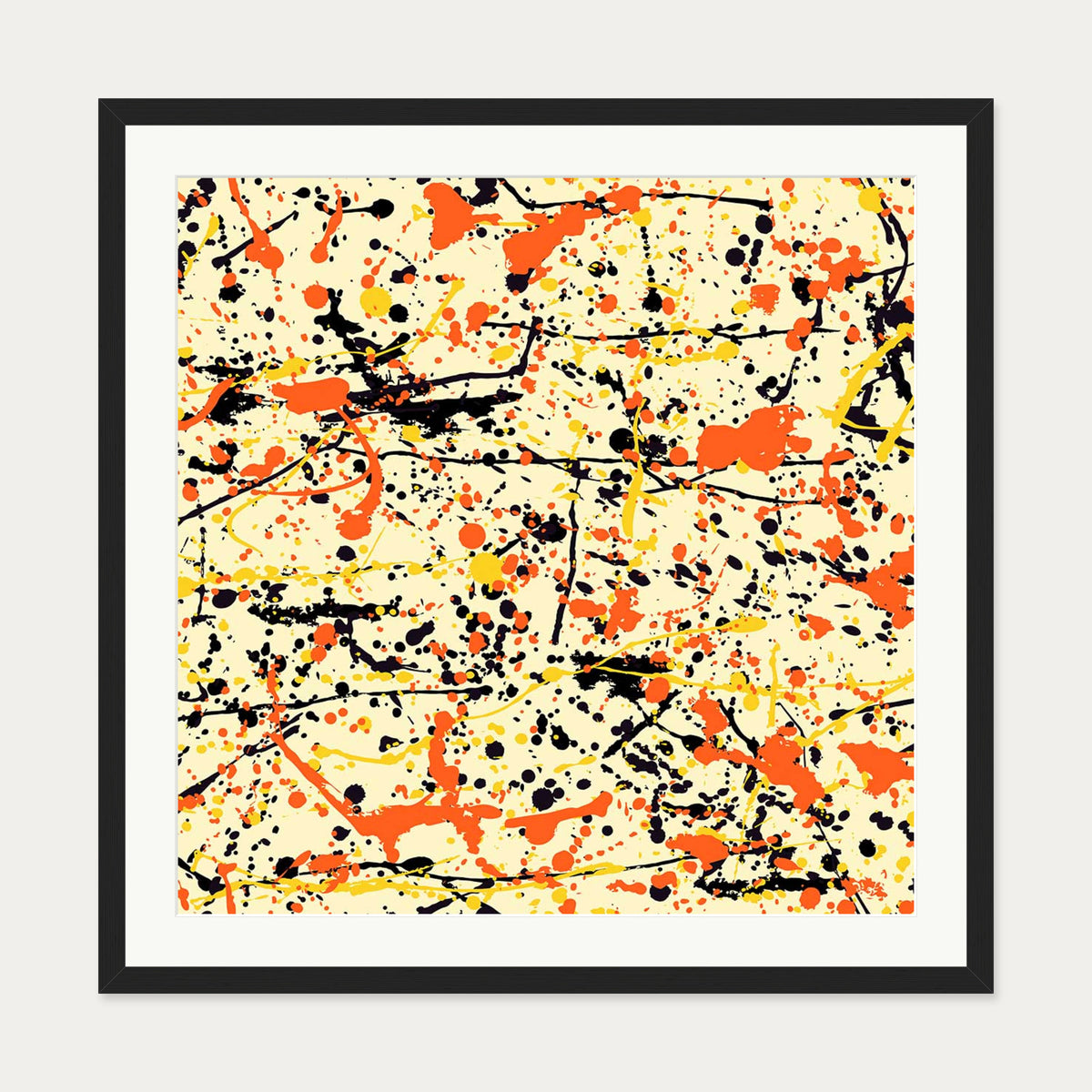 Emotions Framed Art Print — 70 x 70 cm — Black Frame