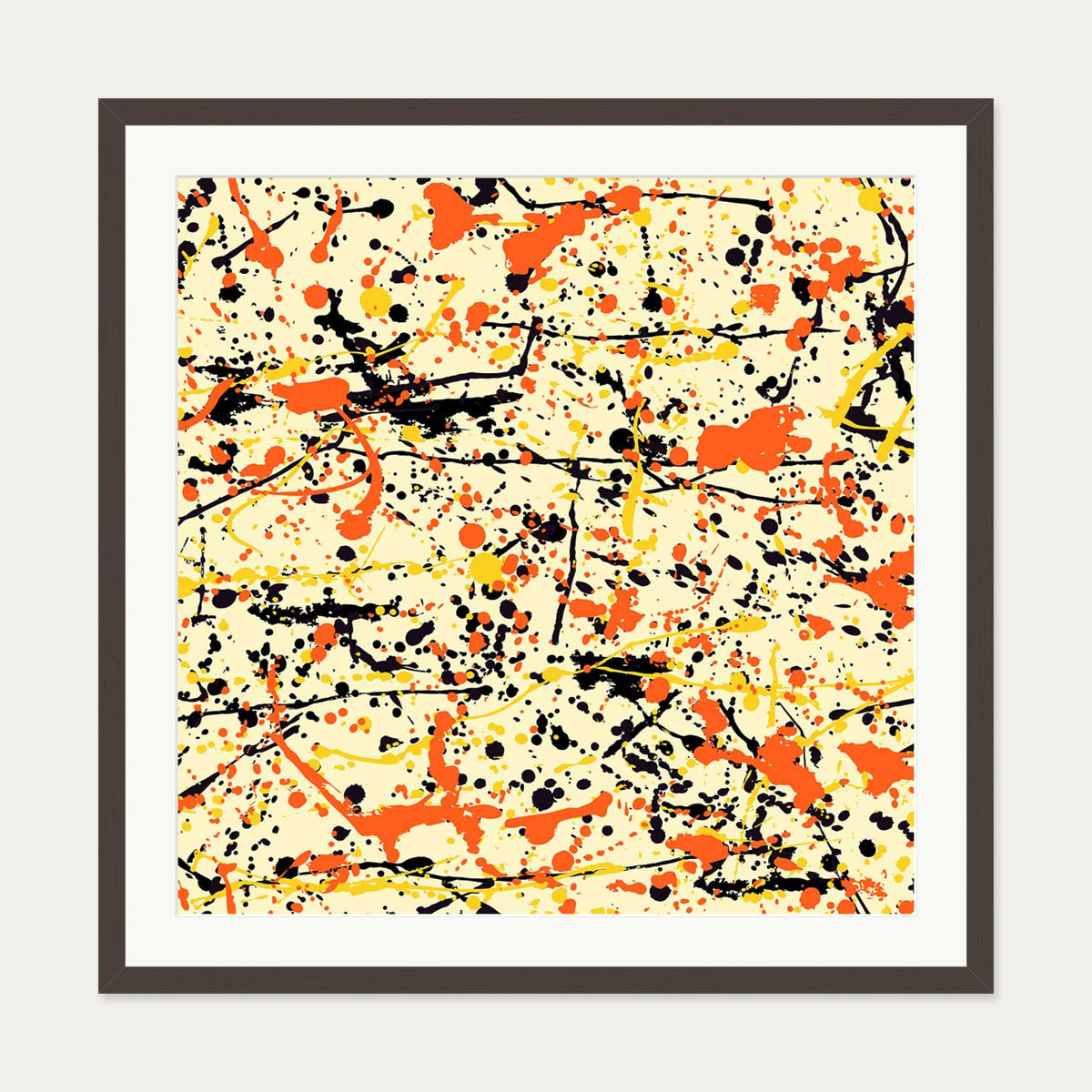 Emotions Framed Art Print — 70 x 70 cm — Brown Frame