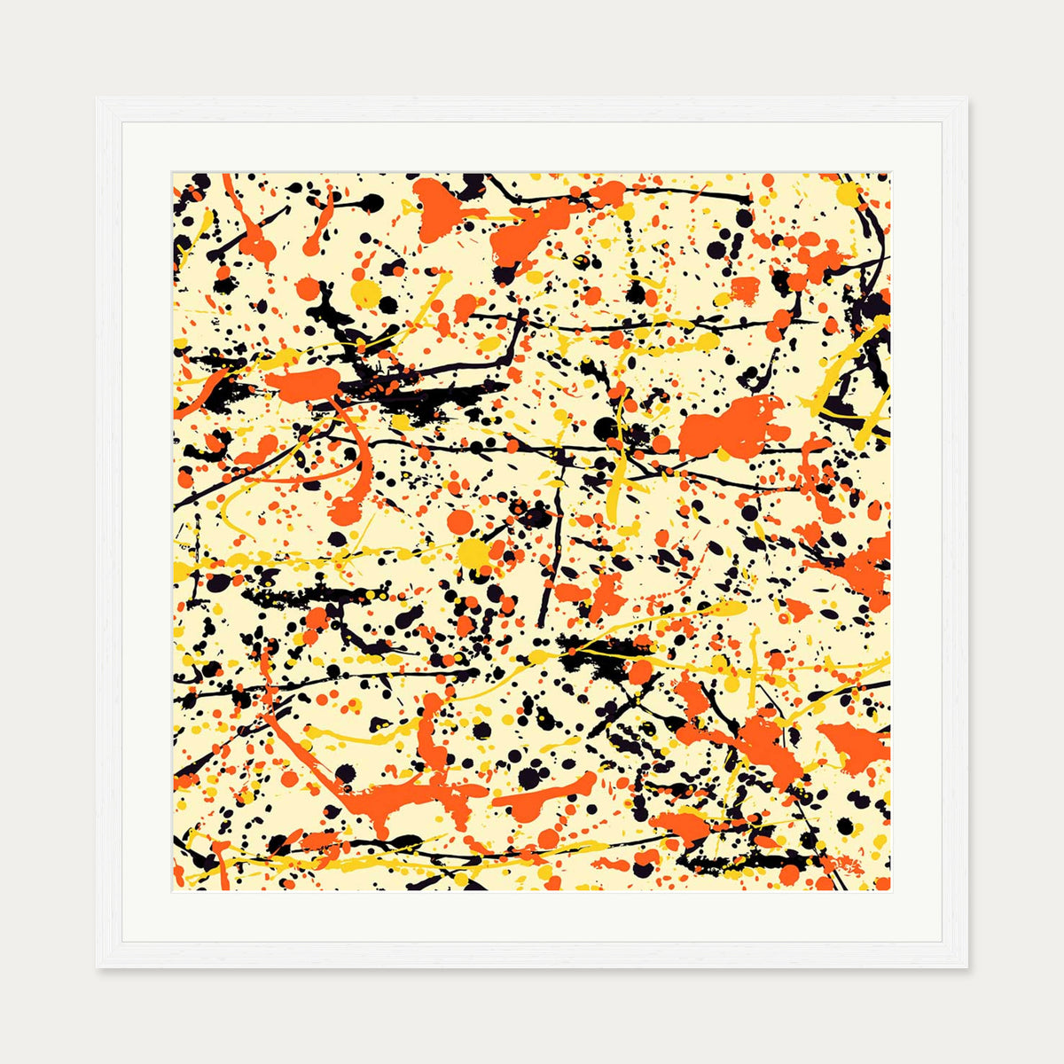 Emotions Framed Art Print — 70 x 70 cm — White Frame