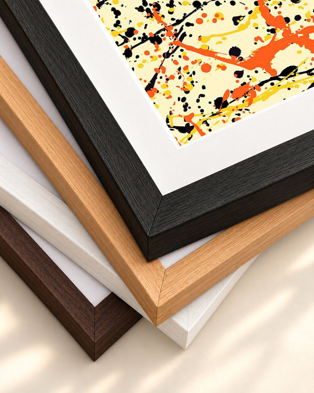 Emotions Framed Art Print — framed print corner with 5 cm mount and bevel