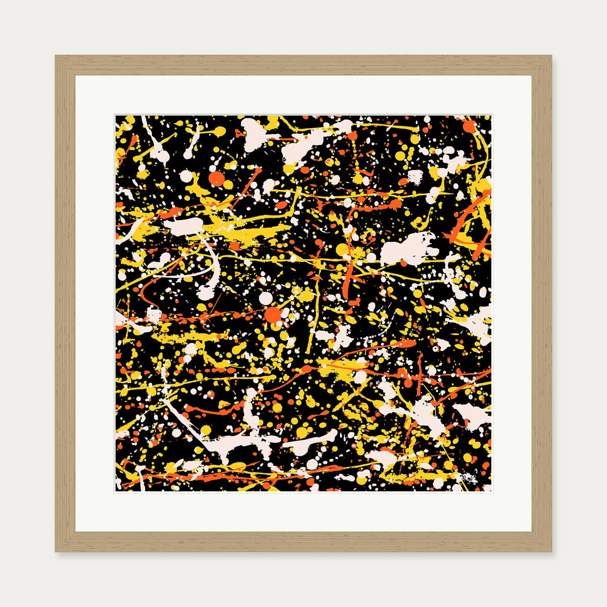 Emotions II Framed Art Print — 50 x 50 cm — Oak Frame