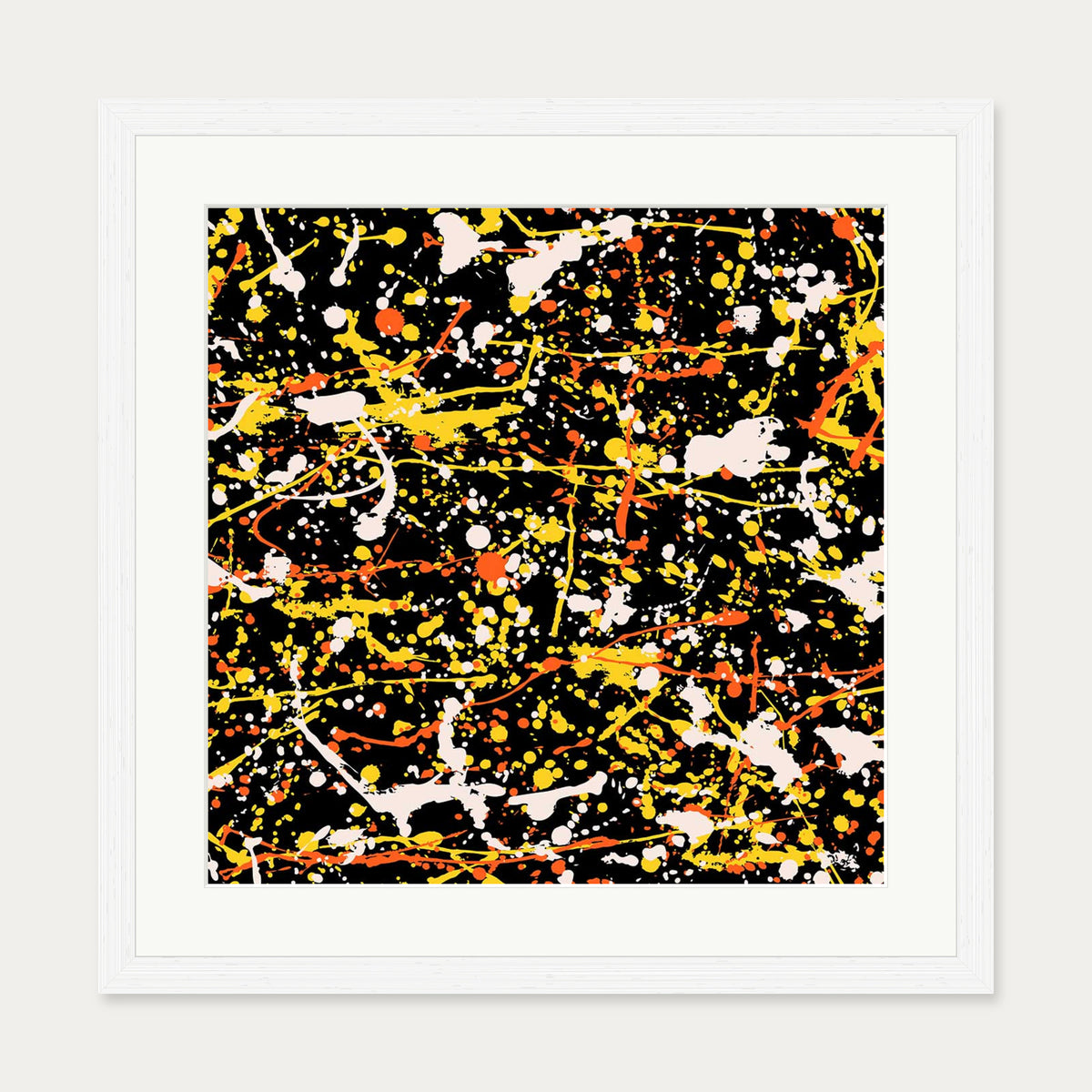 Emotions II Framed Art Print — 50 x 50 cm — White Frame