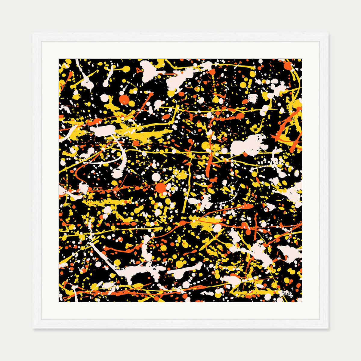 Emotions II Framed Art Print — 70 x 70 cm — White Frame