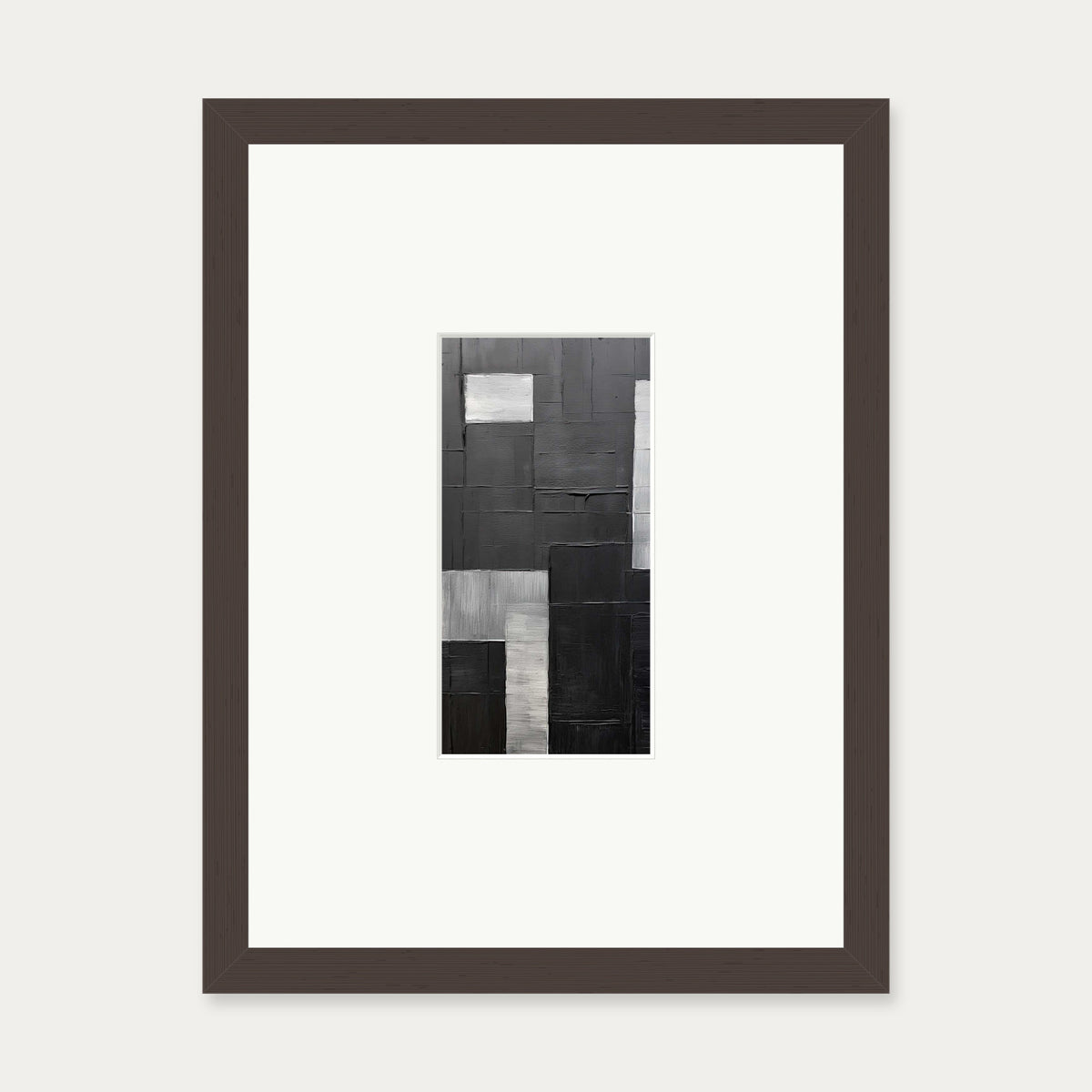 Enigma Abstract III Art Print — 30 x 40 cm — Brown Frame