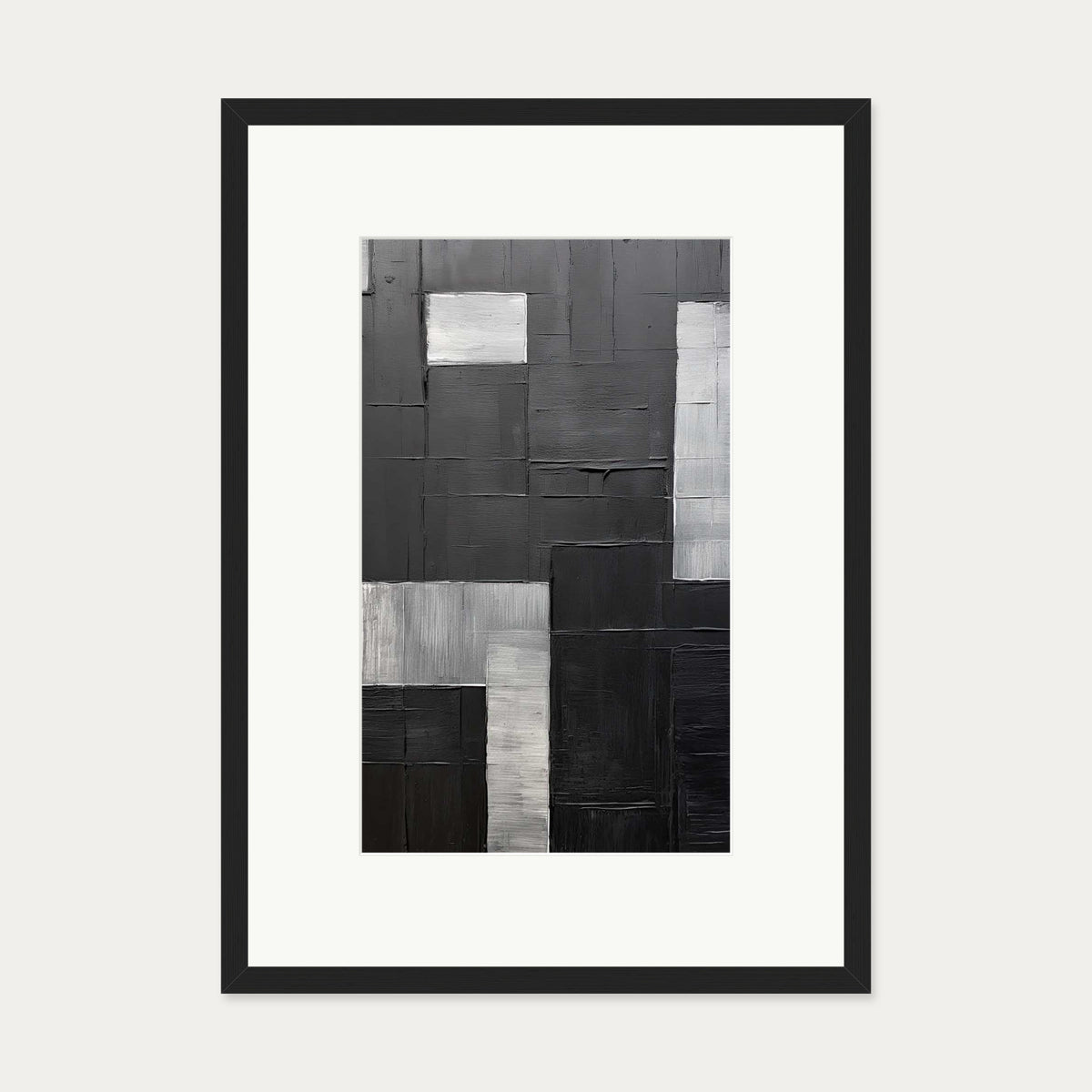 Enigma Abstract III Art Print — 50 x 70 cm — Black Frame
