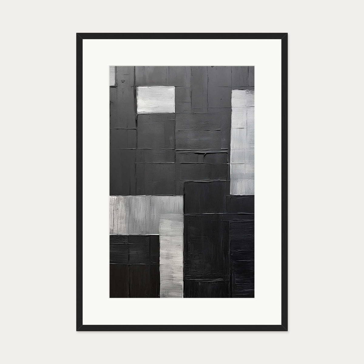 Enigma Abstract III Art Print — 70 x 100 cm — Black Frame