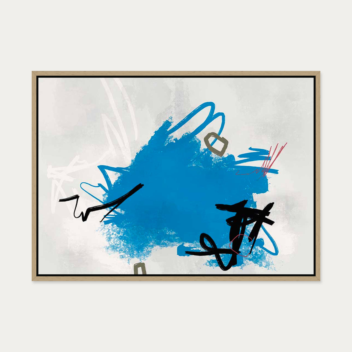 Epitome Of Youth Canvas Art — 50 x 70 cm — Oak Frame