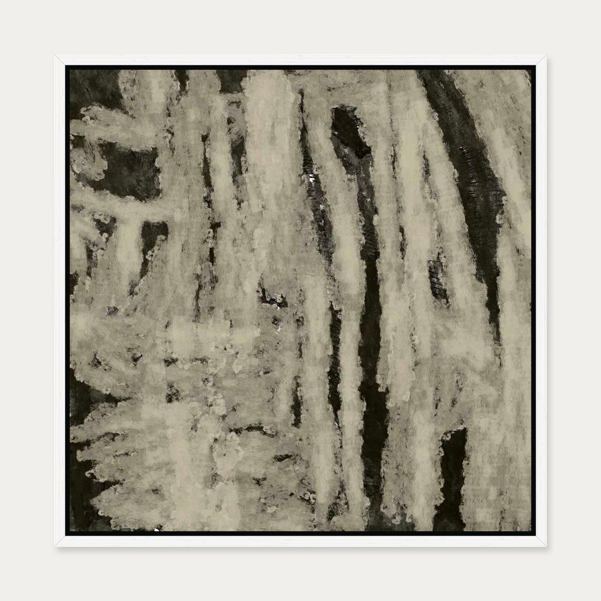 Fading Mist Canvas Art — 50 x 50 cm — White Frame