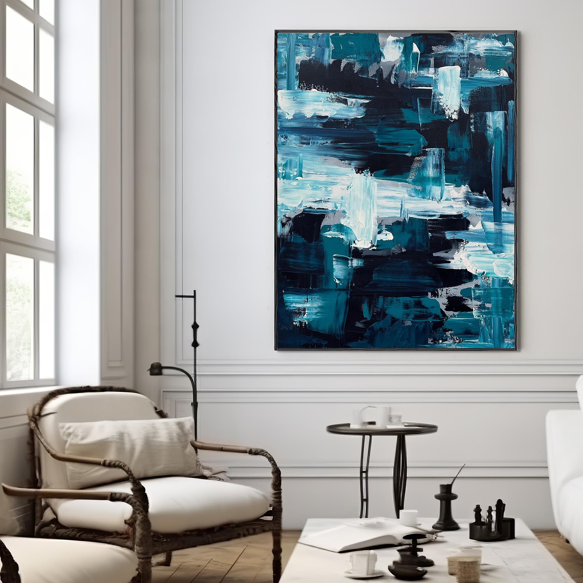 Deep In Thoughts - Original Painting-Abstract House