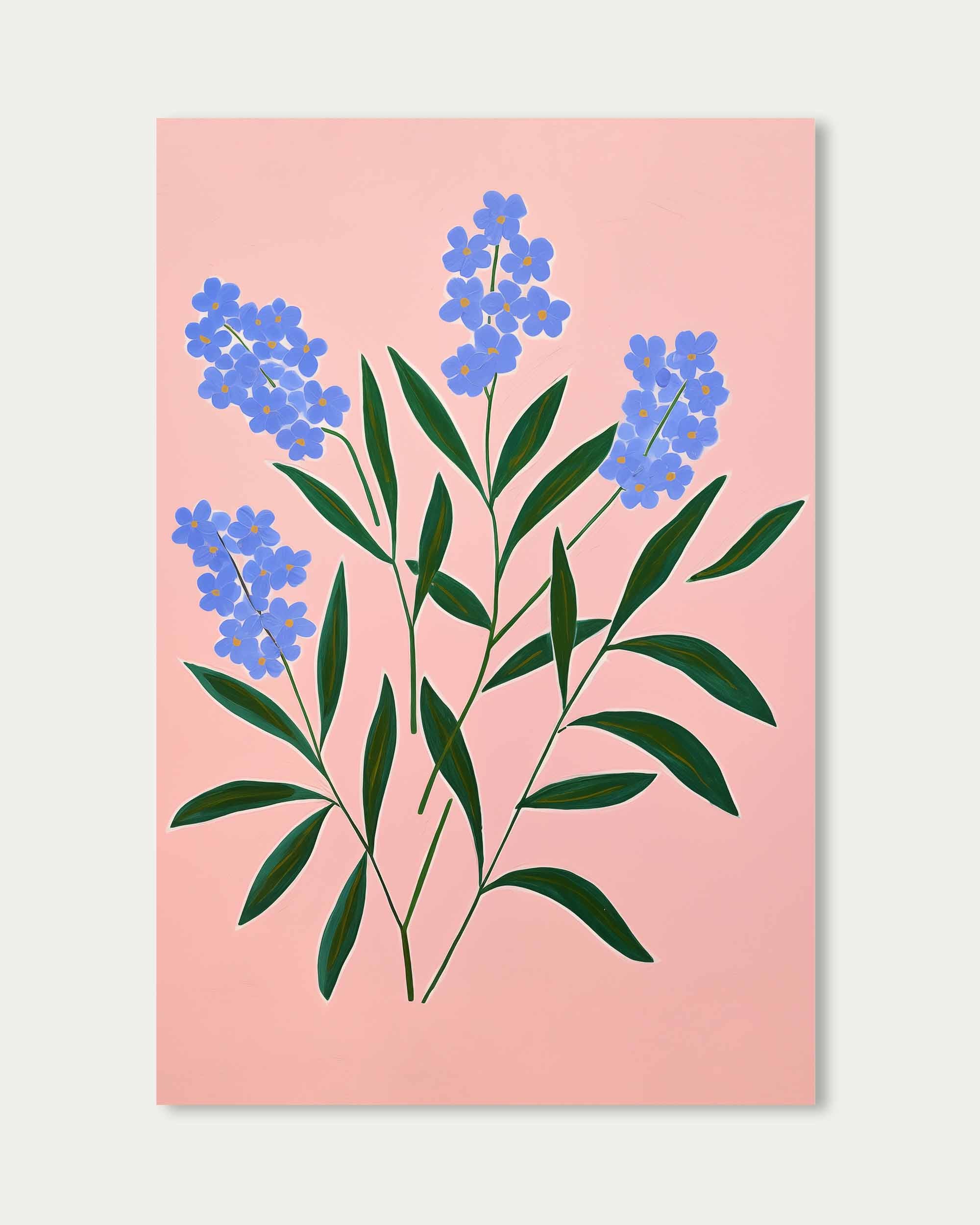 Blue Flowers Art Print