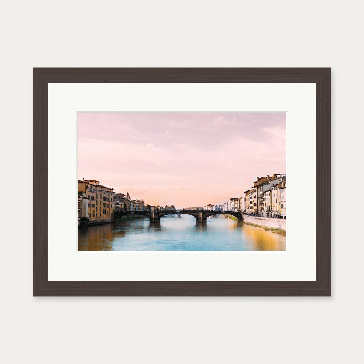 Florence Wall Art Print — 30 x 40 cm — Brown Frame