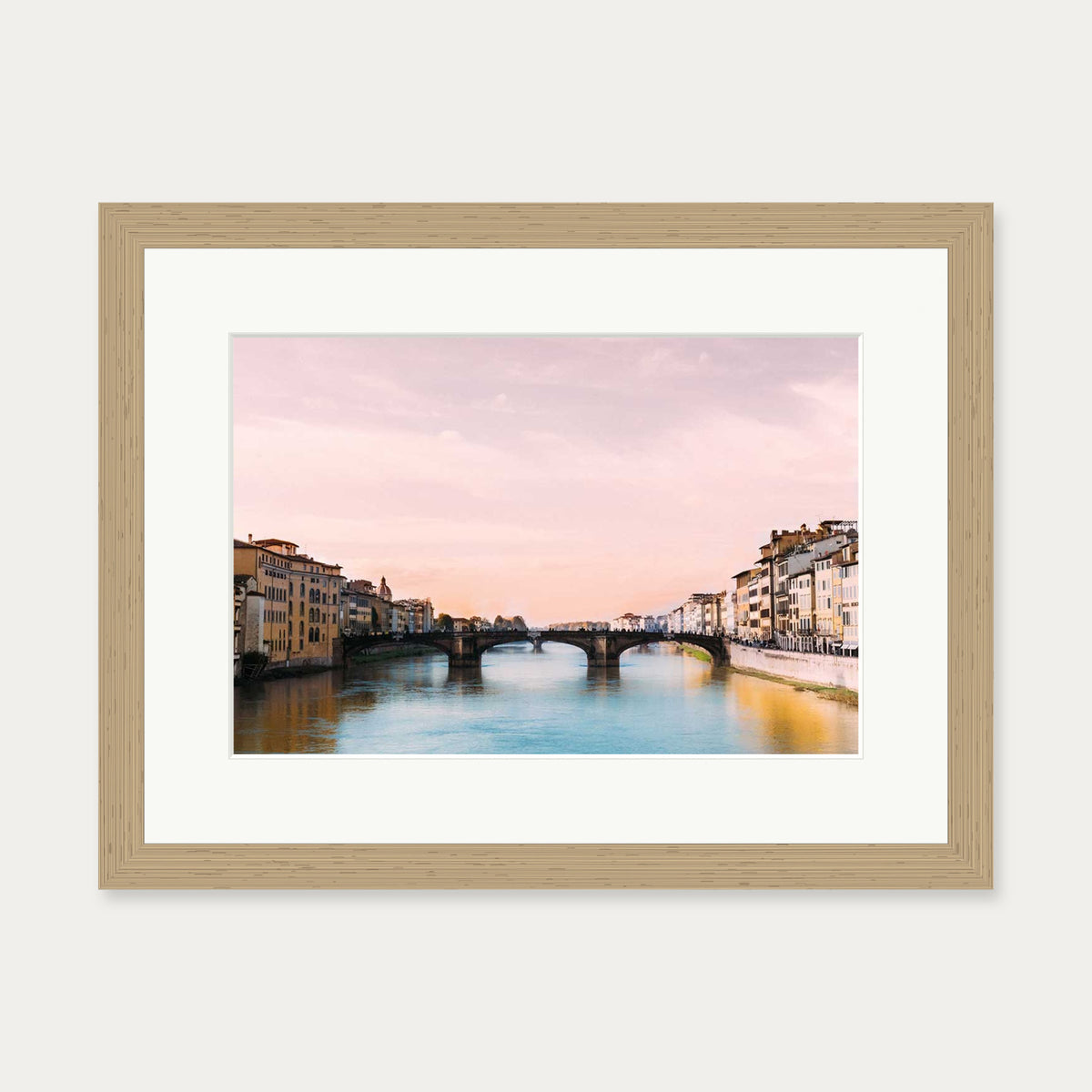 Florence Wall Art Print — 30 x 40 cm — Oak Frame
