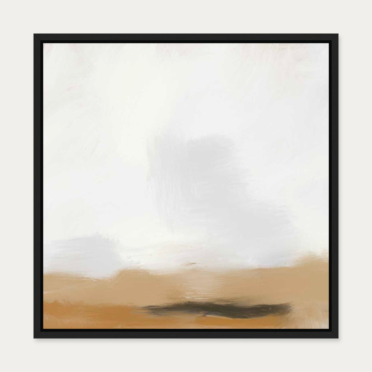 Foggy Desert Canvas Art — 50 x 50 cm — Black Frame