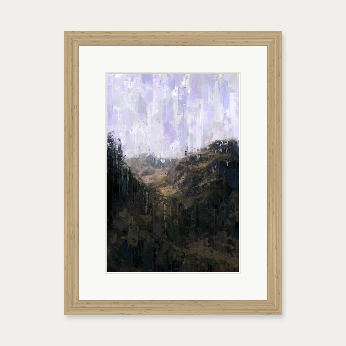 Forest Landscape Art Print — 30 x 40 cm — Oak Frame