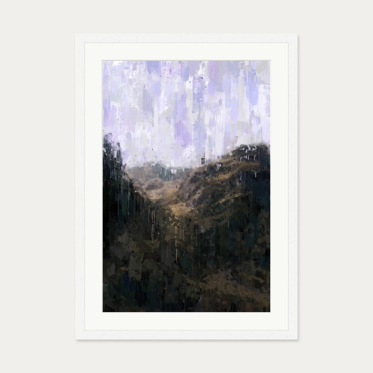 Forest Landscape Art Print — 50 x 70 cm — White Frame