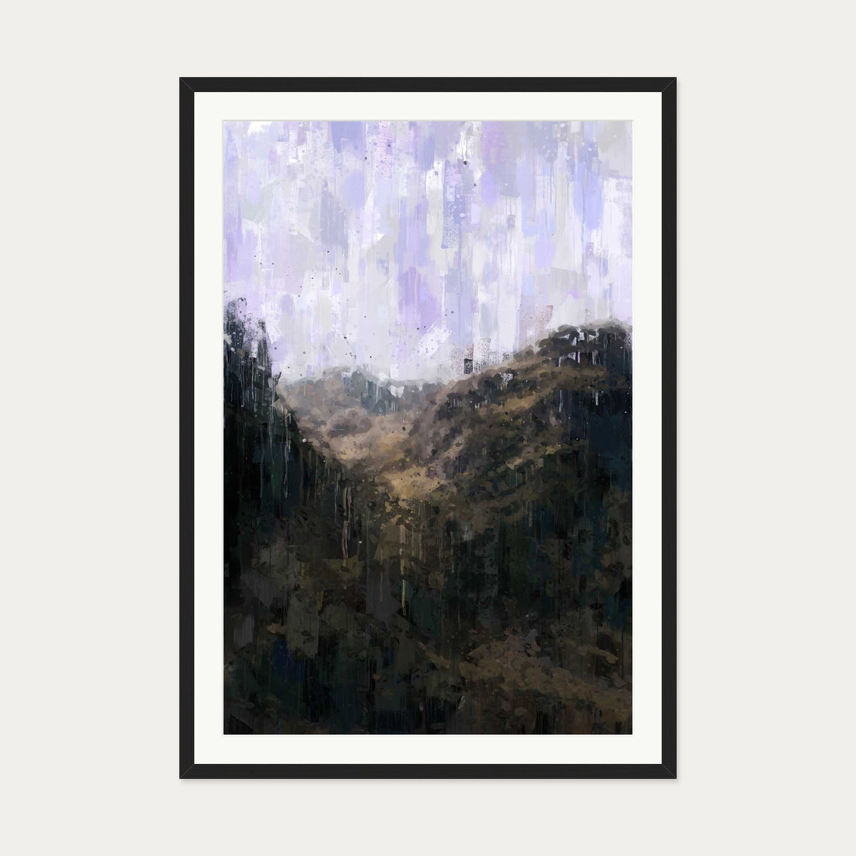 Forest Landscape Art Print — 70 x 100 cm — Black Frame