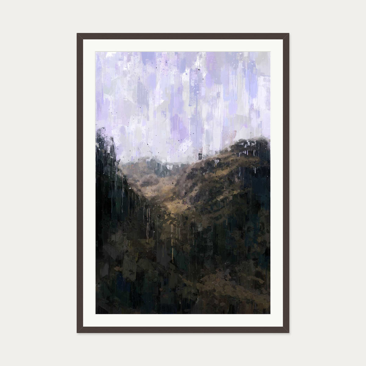 Forest Landscape Art Print — 70 x 100 cm — Brown Frame